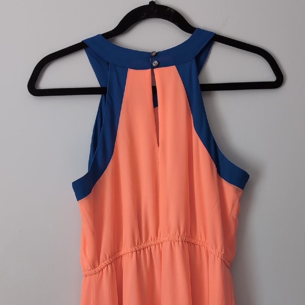 Gianni Bini Vibrant Blue and Coral Dress - Picture 6 of 9